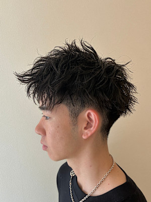 ジェットショート×スパイキーパーマ