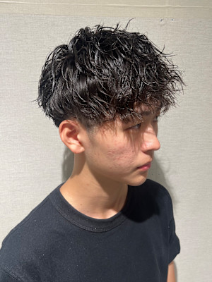 マッシュ×パーマスタイル