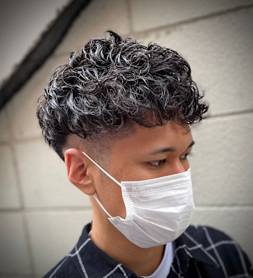 外人風パーマ