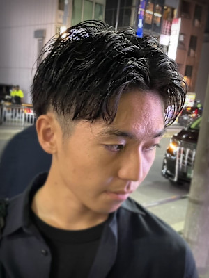 ビジネスパーマ×ツーブロック