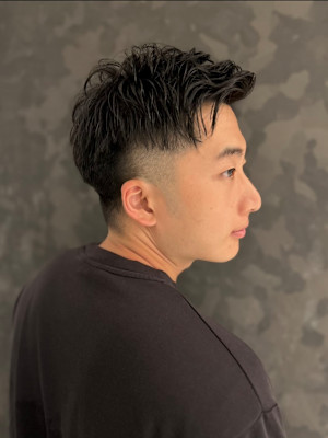 ツーブロックショート