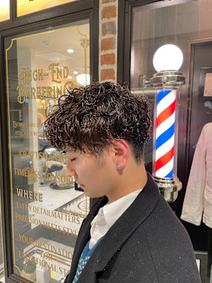 マッシュヘア×波巻きパーマ