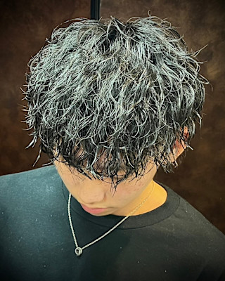 ツイストスパイラルパーマ×ツーブロック