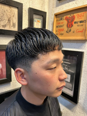 ツーブロックショート