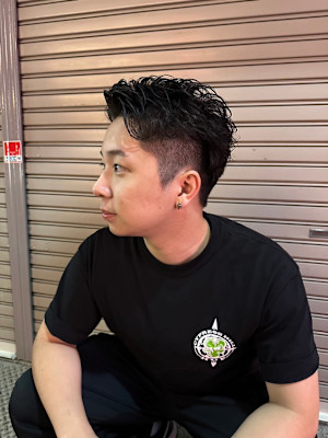 かきあげビジネスパーマ