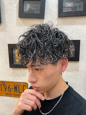 マッシュヘア×パーマスタイル