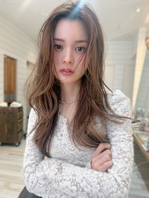 渋谷/チェリーブラウン/大人可愛い/フェザーパーマ/ボブ