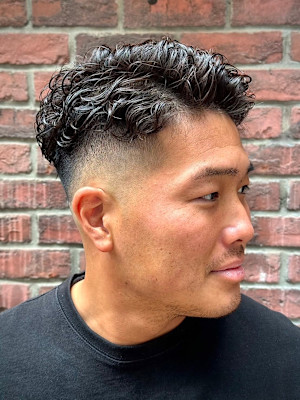 フェードスタイル×ナチュラルパーマ