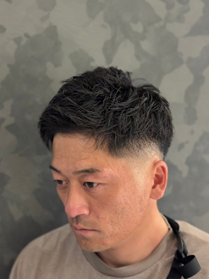 ツーブロックショート