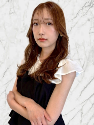 【MICHI 富田店　古作蓮】アッシュベージュ 韓国風巻き 