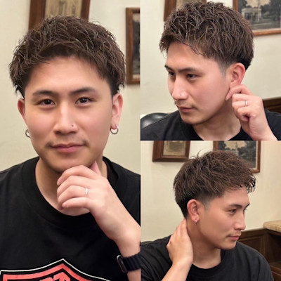 ツーブロックアップバング