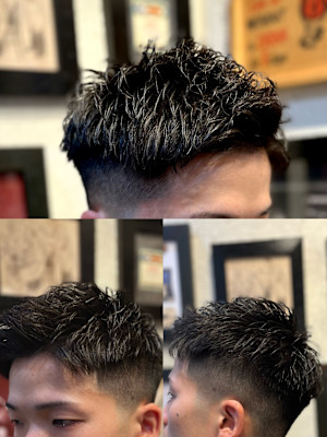 アップバング×ローフェード