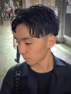 ビジネスパーマ×ツーブロック