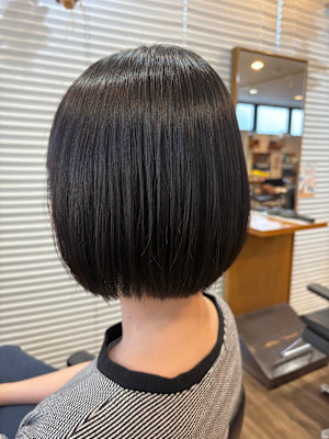 〈江戸桃海〉縮毛矯正/ストレートパーマ/ミニボブ/ボブ