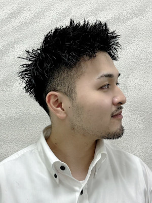 スパイキーショート×パーマ