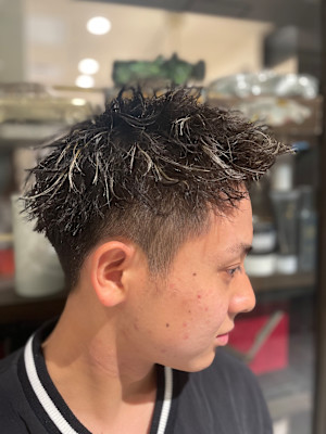 ツイストパーマ×ホワイトメッシュ