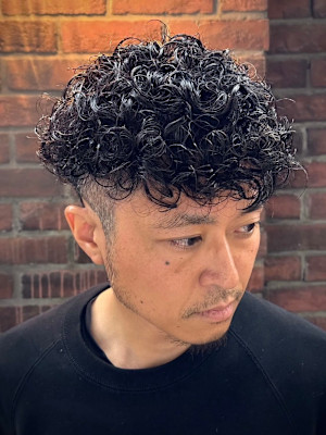 無造作風パーマスタイル