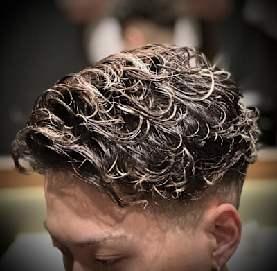 メンズパーマ　ビジネス　バーバー　ワンカール