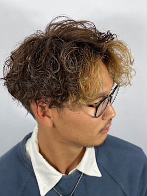 スパイラルパーマ×カラー