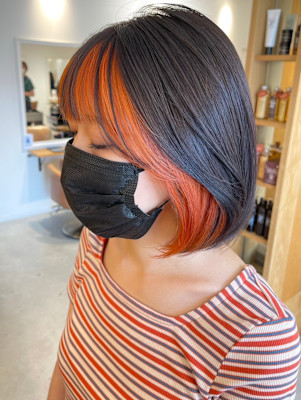 韓国ボブ/インナーカラー/オージュア/髪質改善