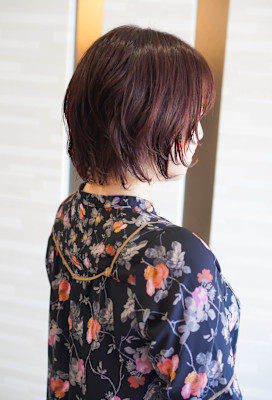 ナチュラルレイヤーボブ × バイオレットブラウン × ゆるふ