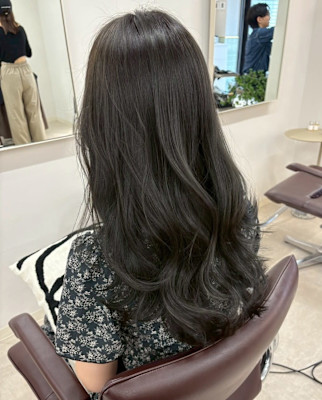 大人可愛い韓国ゆる巻きダークグレージュ/大通駅個室サロン