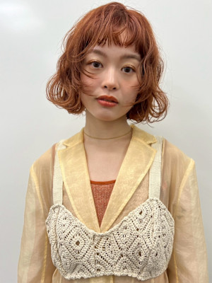 e.dit tokyo  ボブスタイル　オレンジブラウン