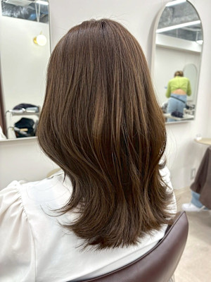 オリーブベージュカラーくびれスタイル/札幌駅髪質改善サロン