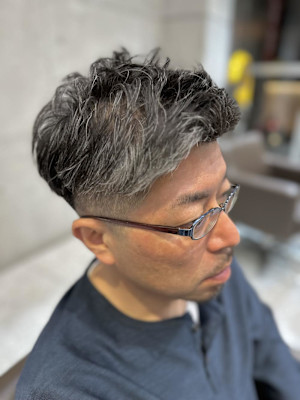 グレーヘア/メンズ