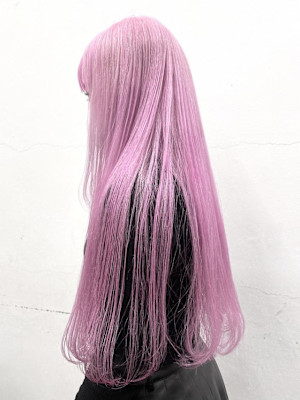 ワンカールひし形ミニウルフホワイトグレージュミディ丸型卵型