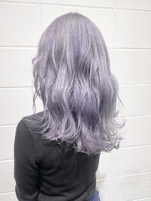 ワンカールひし形ミニウルフホワイトグレージュミディ丸型卵型