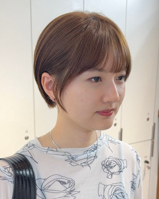 ミニウルフレイヤーカット顔周り前髪韓国ショートボブ/原宿21