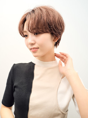 ミニウルフレイヤーカット顔周り前髪韓国ショートボブ/原宿