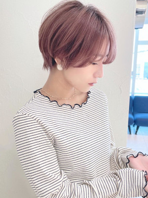 ショートボブ髪型30代40代50代前髪あり前髪無し面長丸顔