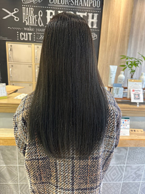 透明感オリーブアッシュロング【三軒茶屋】