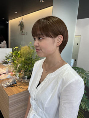 【ハクラ】マッシュショート ブリーチなしダブルカラー