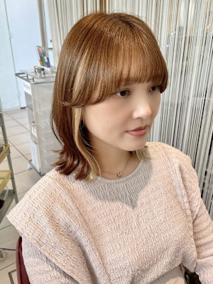 顔まわりで遊ぶ、イヤリングカラー