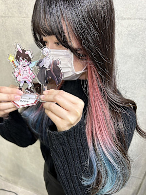 推しカラー/インナーカラー/ピンク/水色