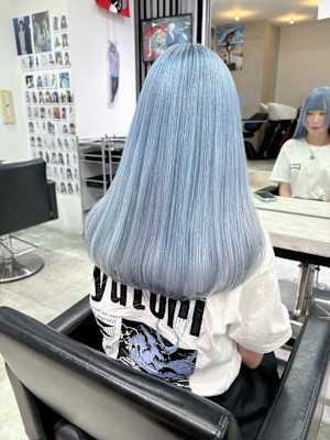 ニュアンスカラーブルーシルバーブルーグレージュハイトーン