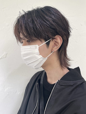 韓国ヘア2wayバングウルフ