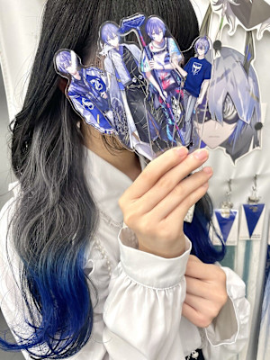 にじさんじ 小柳ロウ インナーカラー  シルバー ブルー ウ