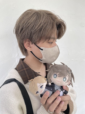 メンズマッシュウルフ×ミルクティーベージュ　推しカラー