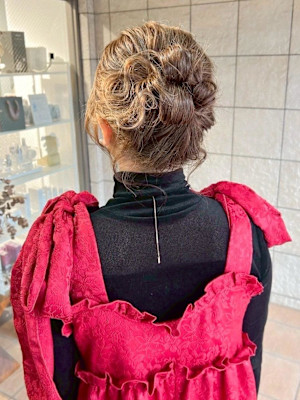 【hinari】お呼ばれヘアセット/お団子/平塚ヘアセット