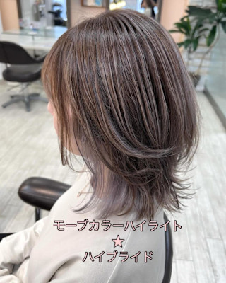 ・20代30代大人可愛いエアリーボブラベンダーベージュ透明感