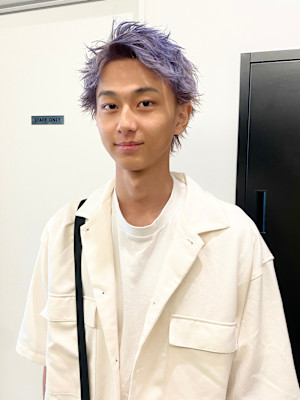 アップバングショート/ラベンダーカラー