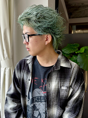 スパイキーショート/Y2K/グリーン/ジョーカー