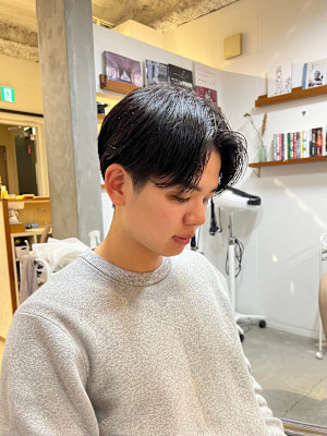 メンズセンター分け/センターパート