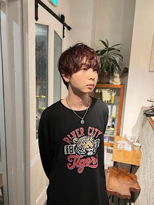 メンズカラー/メンズマッシュ/赤髪カラー