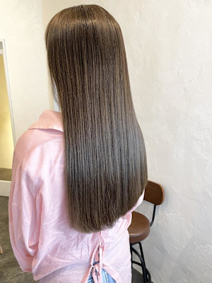 オーガニックカラー×ロングヘア