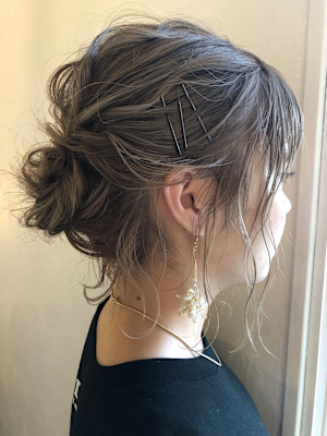 ボブのゆるヘアセット